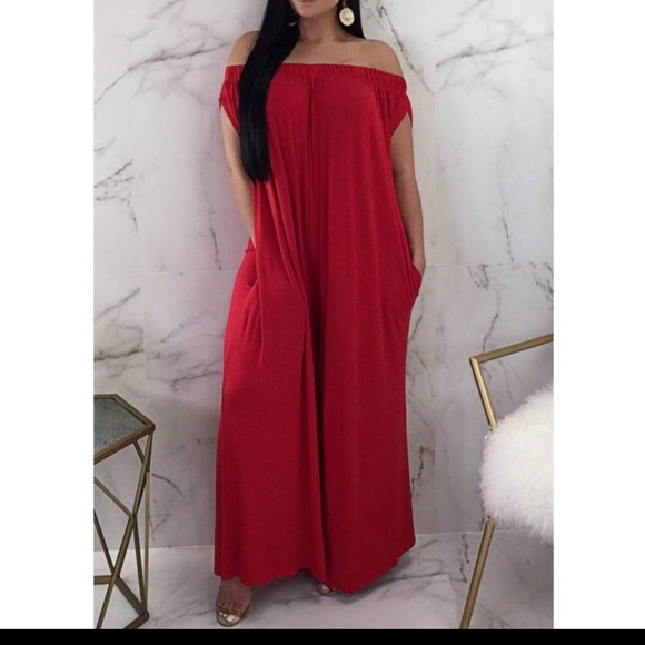 😍 LAST ONE RED JUMPSUIT😍💯 FIRM PRICE - Picture 5 of 6